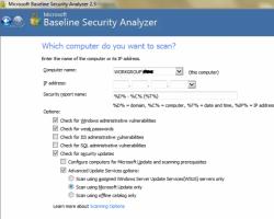 Начальный анализ безопасности – программа Microsoft Baseline Security Analyzer